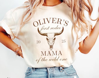 First Rodeo First Birthday Shirt Western Theme Birthday Boy 1st Birthday Rodeo Mama Dada Shirt Cowboy First Birthday Matching Family Shirt
