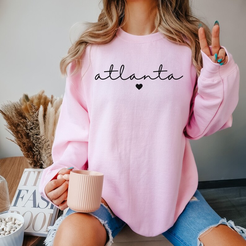 Atlanta Georgia Sweatshirt, City Sweatshirt, Atl Sweatshirt, Atlanta ...