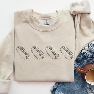 Hot Dog Sweatshirt, Hot Dog Shirt, Glizzy Shirt, Weirdcore Shirt, Novelty Sweatshirt, Minimalist Hot Dog Sweatshirt, Hot Dog Lover Gift
