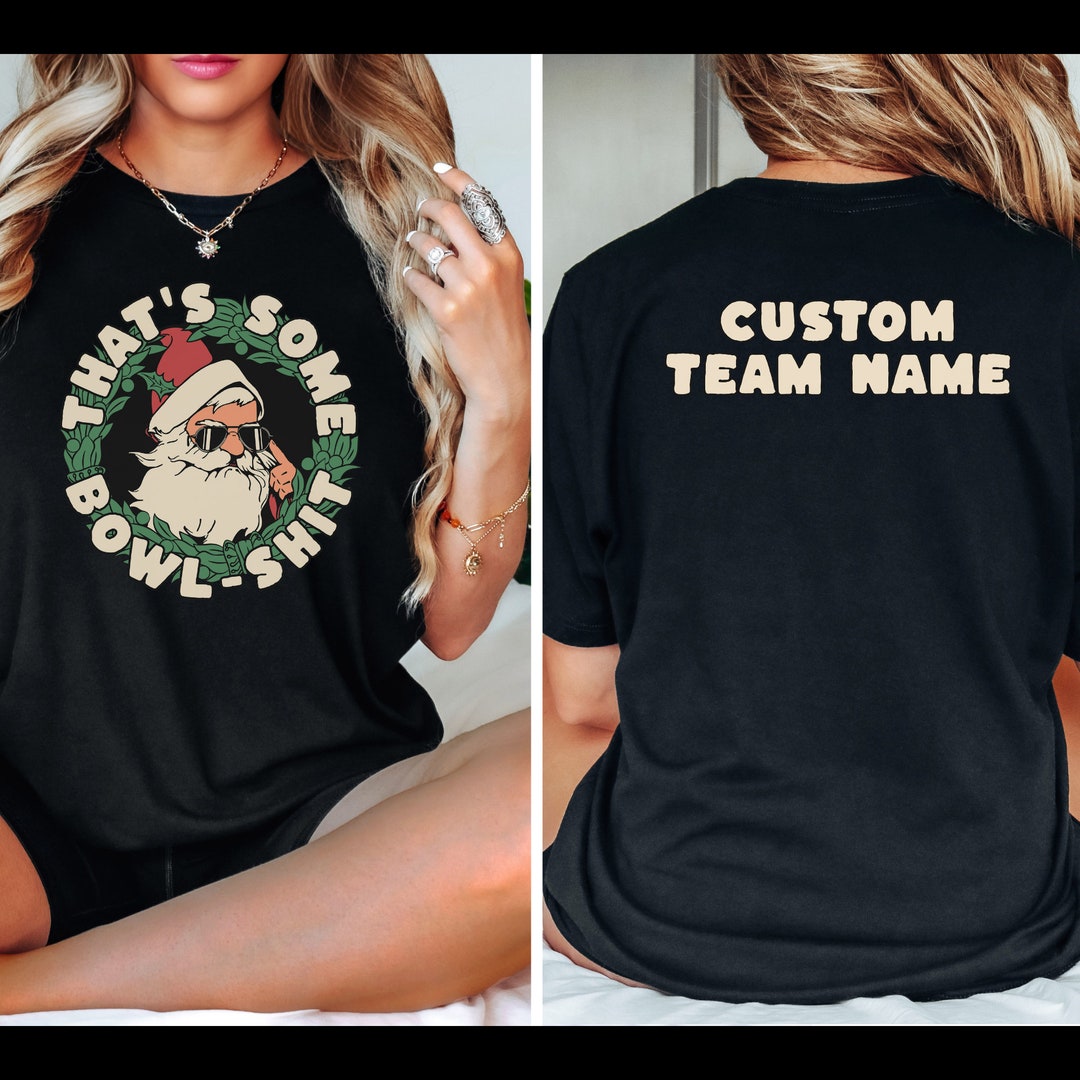 Custom Team Name Christmas Bowling Shirt, Personalized Santa Bowling Shirt, Xmas Bowling Tshirt