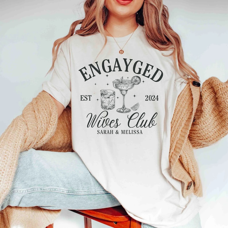 "engayged wives club" t-shirt