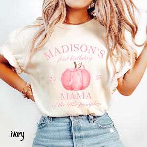 One Little Pumpkin First Birthday Shirt Pink Pumpkin Theme 1st Birthday Party Shirt Mama Little Pumpkin Shirt Mom Dad Pumpkin 1st Bday Shirt
