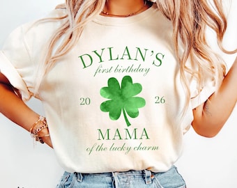 Lucky One St Patrick's Day Birthday Shirt, Shamrock 1st Birthday