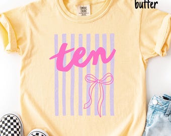 Camiseta de décimo cumpleaños, niña de décimo cumpleaños, regalo de décimo cumpleaños, camiseta personalizada de décimo cumpleaños, regalo personalizado de décimo cumpleaños