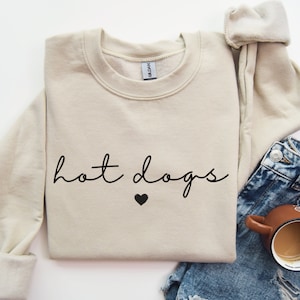 Hot Dog Sweatshirt Gift for Hot Dog Lover Hot Dog Sweater For Women Hotdog Shirt Glizzy Sweatshirt