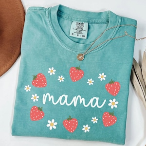 Strawberry Mama Shirt Berry First Birthday Mom Shirt Strawberry Themed Bday Mama T-shirt Strawberry Lover Gift Strawberry Shirt For Mom