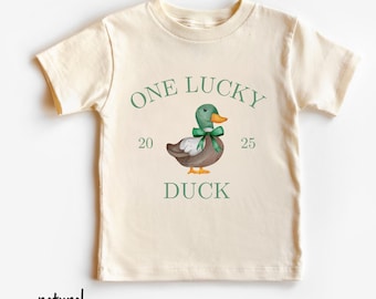 One Lucky Duck First Birthday Shirt Duck Themed 1st Birthday Boy Mallard Duck Shirt Birthday Cake Smash Shirt Lucky Duck Infant Tee