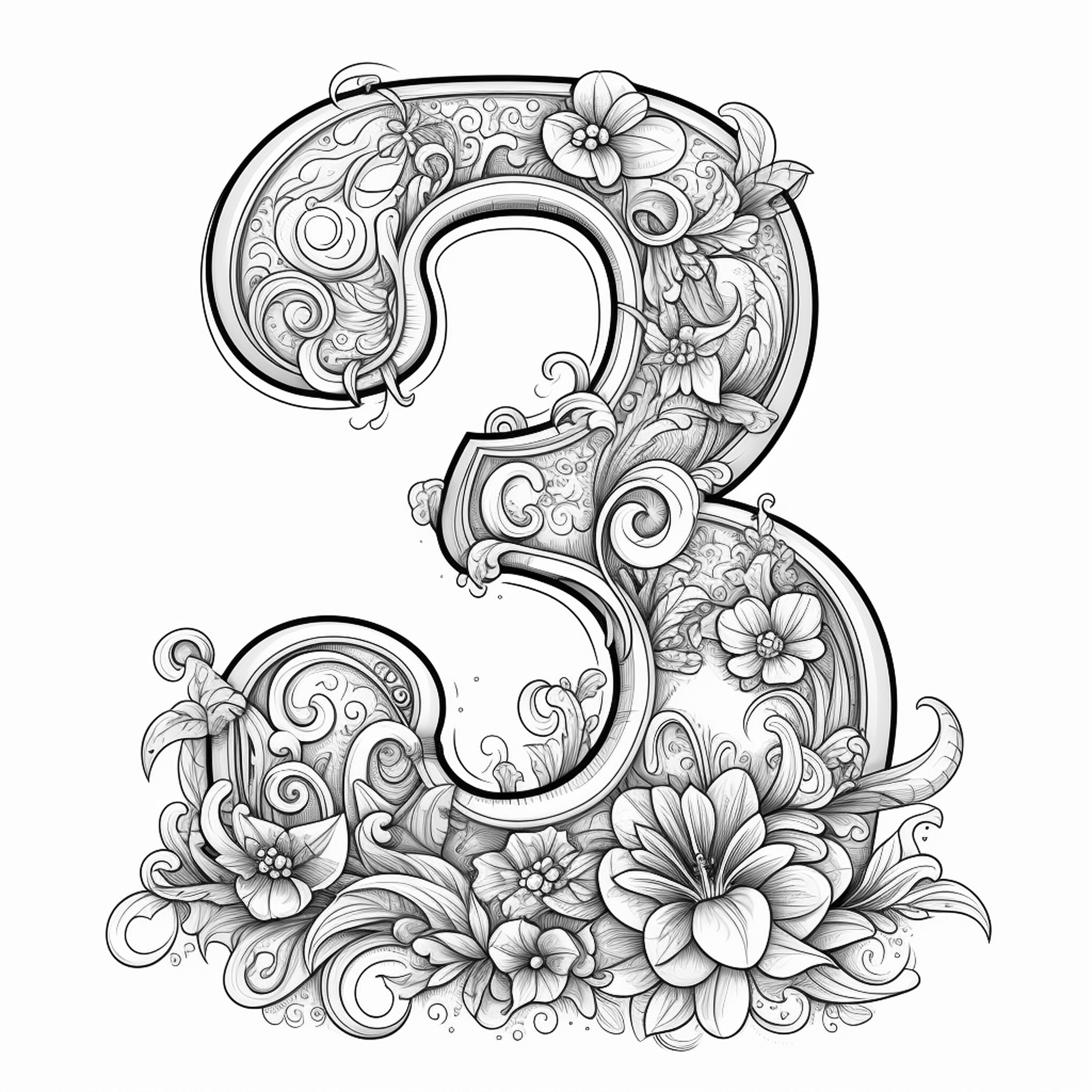 Numbers coloring pages 1 to 10 for kids etsy