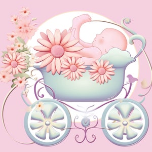 Fleur de naissance PDF, Carte de naissance, Carte de grossesse, Nouveau bébé, Fichier numérique, Carte de vœux Naissance, Annonce de bébé, Bienvenue dans le monde