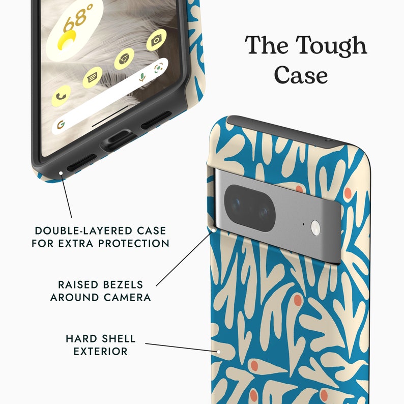 Abstract Leaves Floral Phone Case for Google Pixel 8 Case, Pixel 7 Case