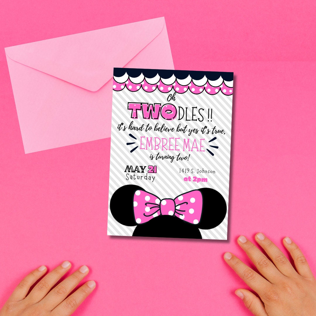 Oh Twodles Birthday Invitation Etsy