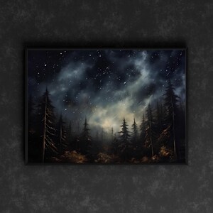 Dark Forest, Dark Academia Dekor, Dark Forest Print, Vintage Gothic Poster, makabere Ästhetik, Dark Academia Wandkunst, viktorianisches Goth Décor