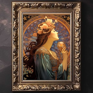 Alphonse Mucha Kunst | Alphonse Mucha | Jugendstil Glasmalerei | Giclée Matte Art Poster Druck | Jugendstil Print | Plakat im Jugendstil