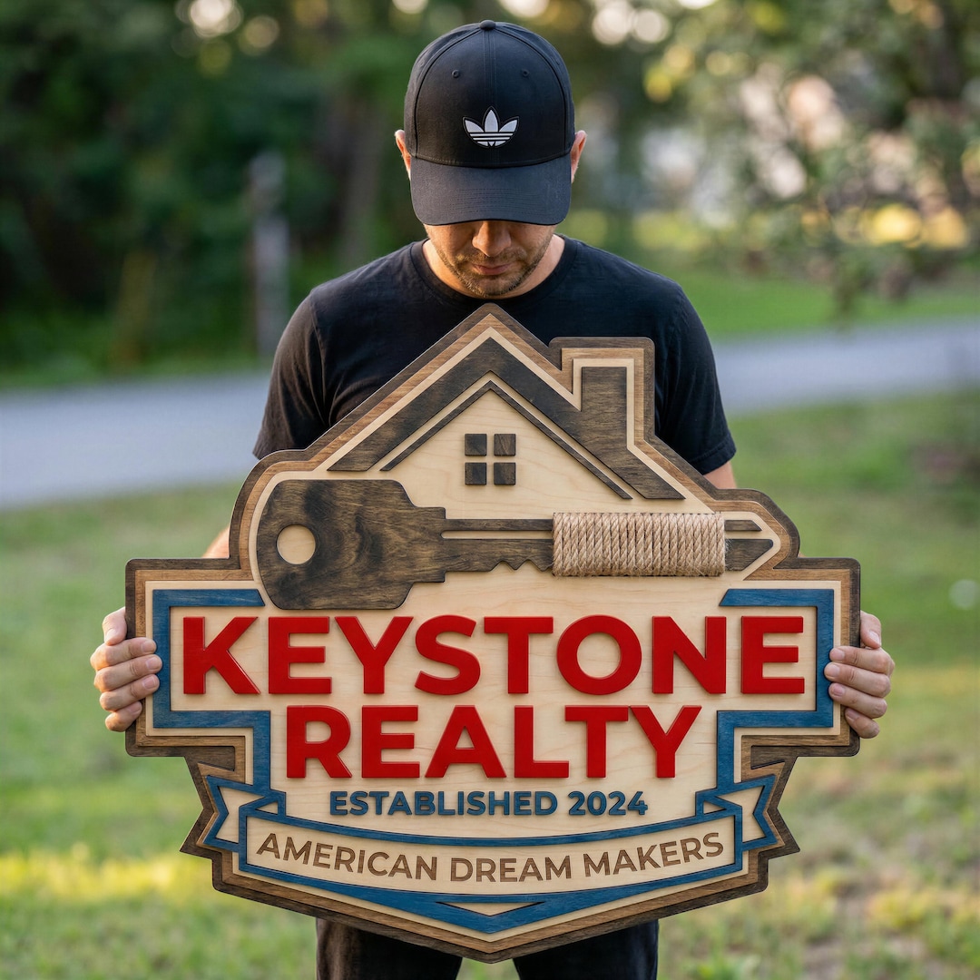 Custom 3D Wooden Signs – Handcrafted Premium Logo Decor - Etsy
