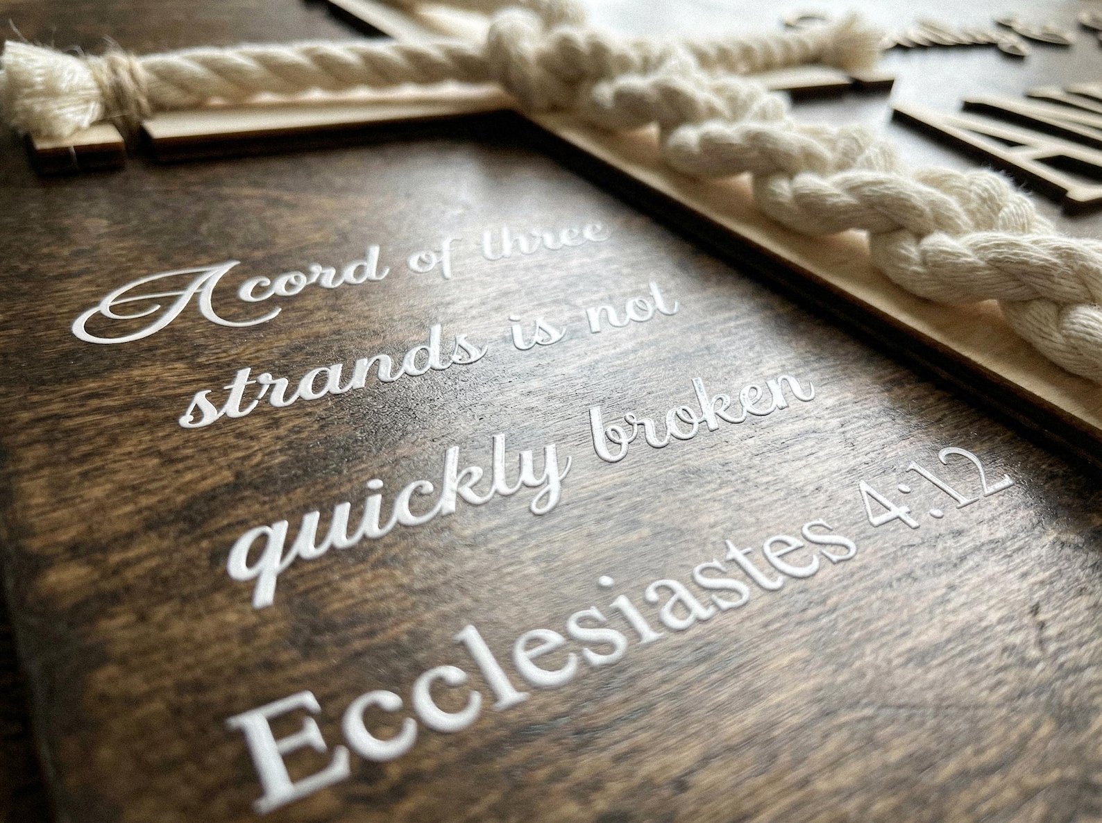 Unity Cords Sign Unity Ceremony Ideas, Cord of Three Strands Wedding Sign, Handfasting ...