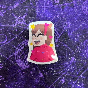 Happy sweater girl Sticker