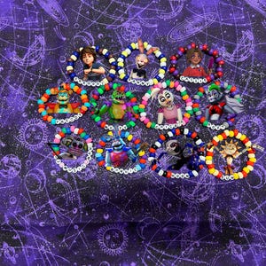 Pizza robots 80’s, Kandi Beaded Bracelet