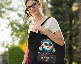 Canvas Tote Bag, 3-Color Straps, gifted bag, tech gifted, ba g, b ag.