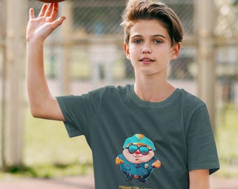 Youth short sleeve tee...Adorable Law Enforcer Tee – Perfect for Little Heroes