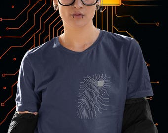 Abstract Chip Graphic Tee,  Cyber-Inspired Streetwear