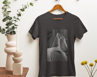 Unisex Jersey Short Sleeve Tee,  Bauhaus Print T-Shirt - Urban Elegance Monochrome, Architectural Graphic, Perfect Easter Gift & Summer Wear
