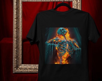 Unisex Jersey Short Sleeve Tee  "Just a Casual Day, Melting My Skeleton Away!"