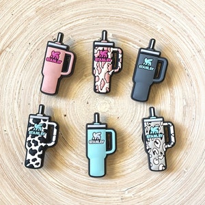 Tumbler Cup Shoe Charms - Drink Shoe Charms - Star Shoe Charms - Coffee Charms for Teens - Tumbler Croc Charms