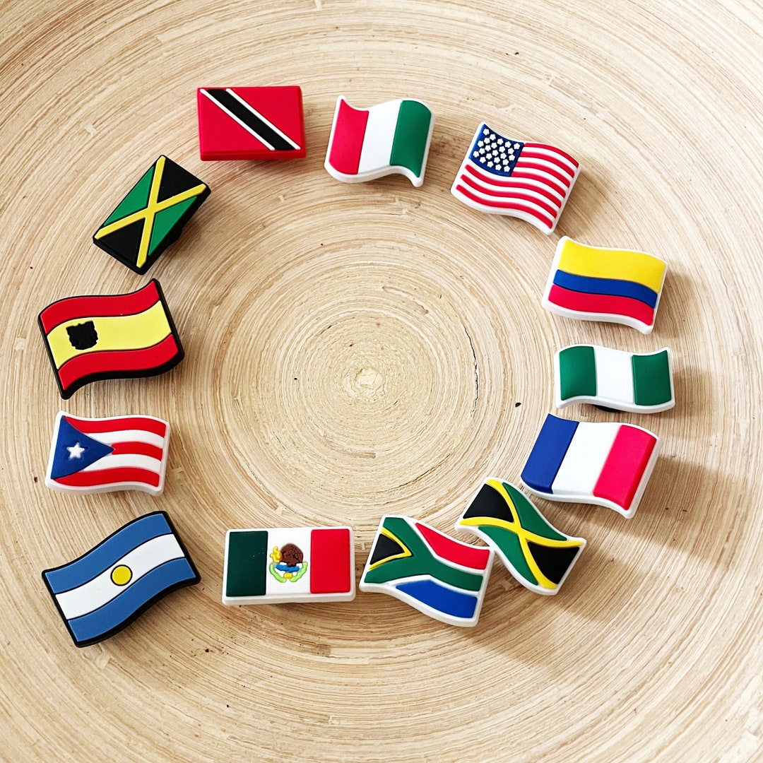 Country Flags of the World Croc Charms Flag Croc Charms Usa Etsy