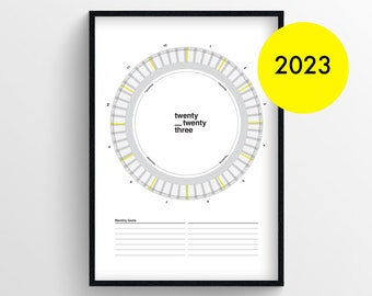 2023 Wandkalender | Jahresplaner | Ziele setzen