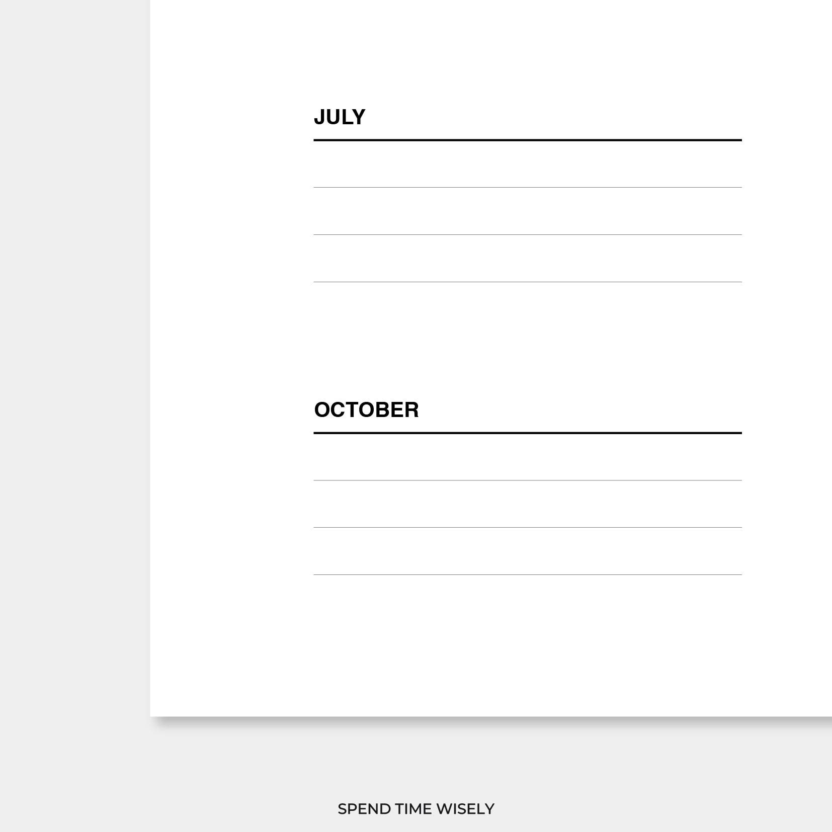 Printable 6-month Wall Calendar for 2024 Half Year Planner Annual Set 6 ...