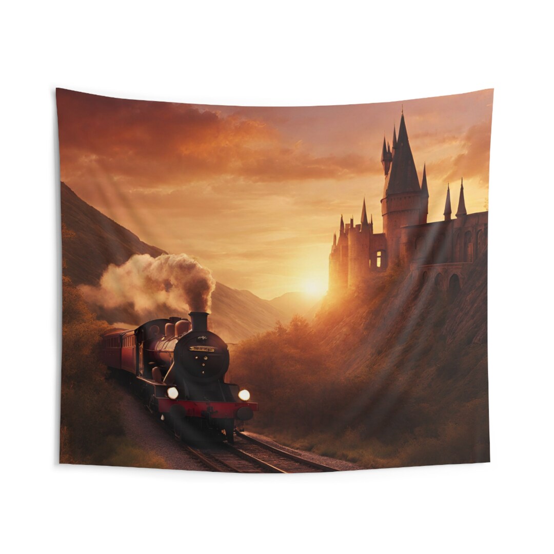 Harry Potter Tapestry Hogwarts Express Design Stunning Etsy