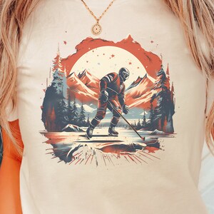 Retro Hockey Shirt Cool Hockey T Shirt for Hockey Player Cool Shirt Cool Hockey Gift For Hockey Player Gift for Hockey Fan T-Shirt