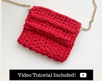 Crochet Chain Bag printable PDF Crochet pattern - Evening bag-Crochet handbag pattern -Crochet handbag-Small bag -Crochet handmade bag purse