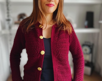 Haakpatroon knoopvest: DK-garen dames (maten S-L) (pdf-patroon)