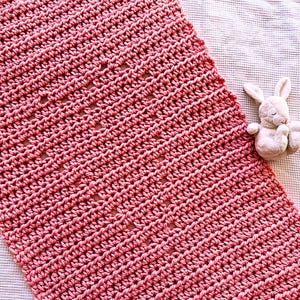 Heart Baby Blanket Crochet Pattern - Hidden Heart Baby Blanket - Skipped Stitch Heart Design Blanket Crochet - Downloadable Printable PDF