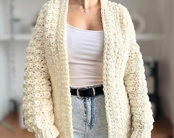Patroon grof gehaakt vest met citroenschil – Easy Knit PDF