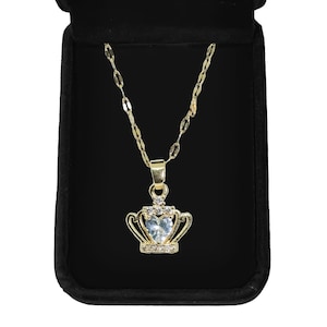 Royal Elegant Crown Pendant Necklace by Hiyas Jewelry   | Gold Filled | 40 cm chain | Non-Tarnished| Ideal Gift Choice for Her