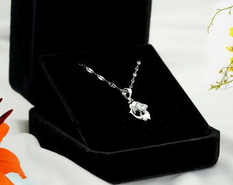 Silver Two Dolphin Necklace | Stainless Steel, Non-Tarnished