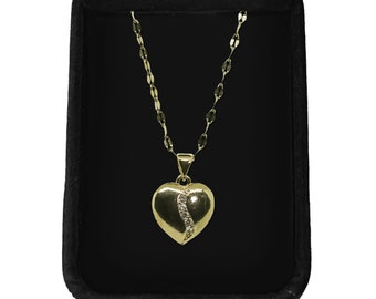 Gold Heart Pendant Necklace | Hiyas Jewelry, Stainless Steel