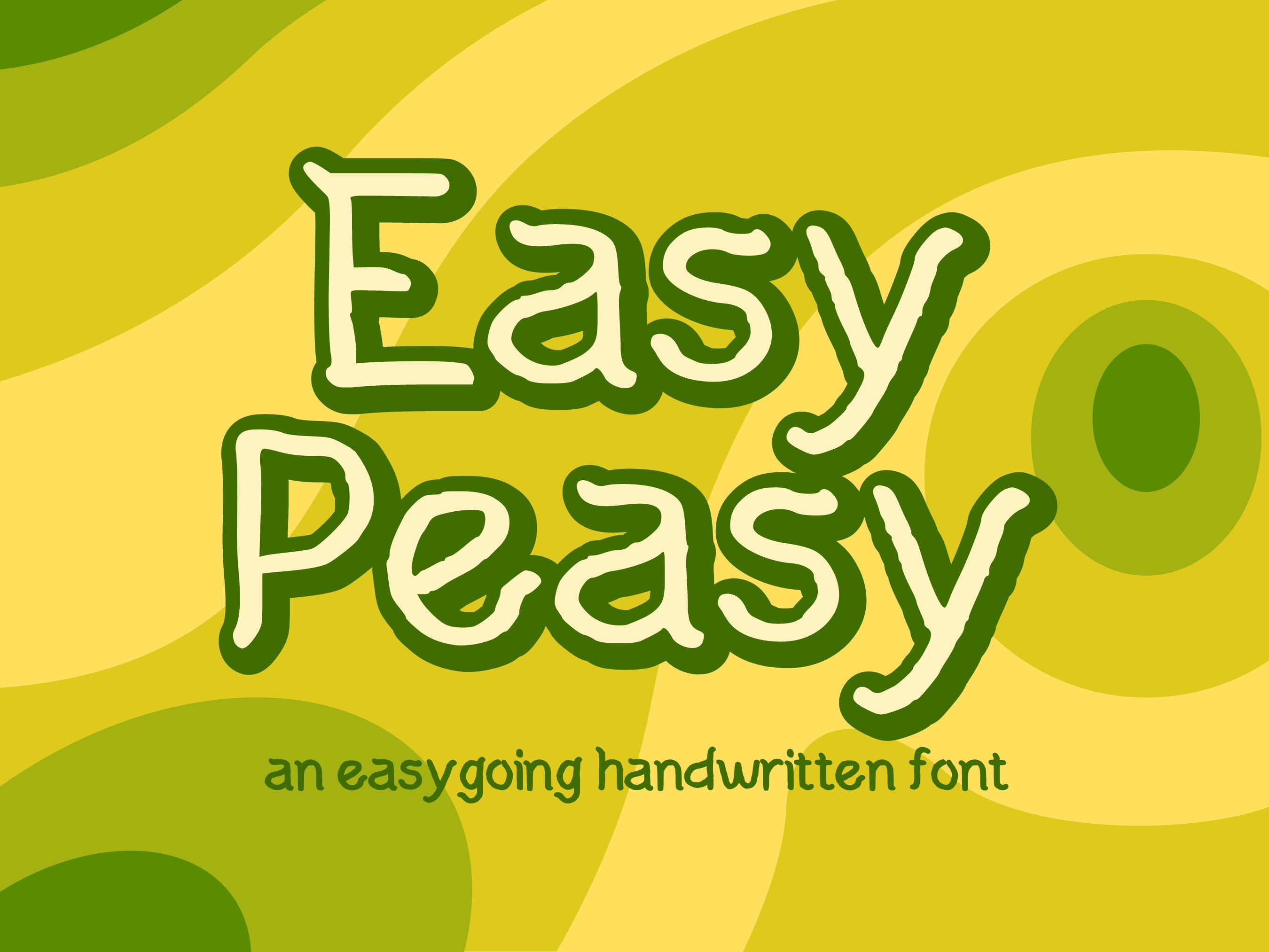 Easy Peasy - Handwritten Font - Etsy