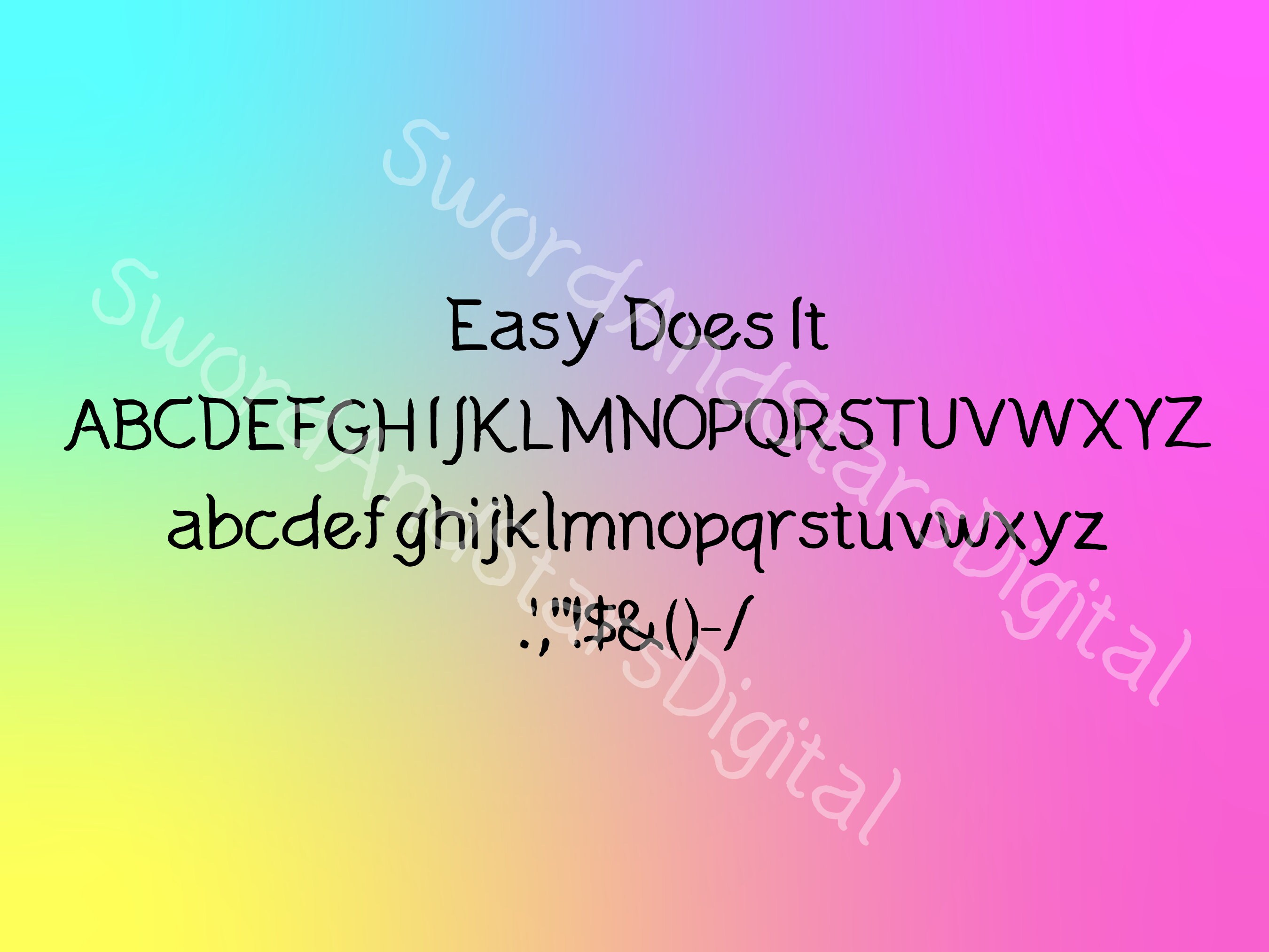 Easy Peasy - Handwritten Font - Etsy