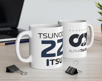 Yuki Tsuonda Mug, F1 Mug, F1 Gift, Tsuonda Mug, Alpha Tauri, Alpha Tauri Mug, F1 Merch, Racing Mug, Yuki Tsuonda