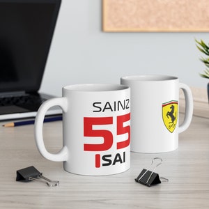 Carlos Sainz Mug, F1 Mug, F1 Gift, Sainz Mug, Ferrari, Ferrari Mug, F1 Merch, Racing Mug, Carlos Sainz
