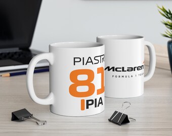 Oscar Piastri Mug, F1 Mug, F1 Gift, Piastri Mug, McLaren, McLaren Mug, F1 Merch, Racing Mug, Oscar Piastri
