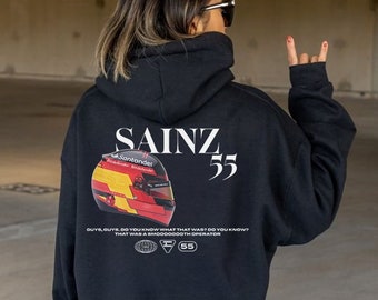 Carlos Sainz Casque Sweat à capuche, Sweat à capuche F1, Sweat-shirt F1, Cadeau F1, F1, F1 Merch, Chemise F1, Carlos Sainz, Ferrari, Chemise Ferrari, Sweat à capuche Sainz