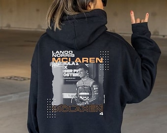 Lando Norris Paper Cutout Hoodie, F1 Hoodie, F1 Sweatshirt, F1 Gift, F1, F1 Merch, F1 Shirt, Lando Norris, McLaren, McLaren Shirt