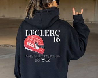 Sudadera con capucha y casco de Charles LeClerc, sudadera con capucha de F1, sudadera de F1, regalo de F1, F1, artículos de F1, camiseta de F1, Charles LeClerc, Ferrari, camiseta de Ferrari
