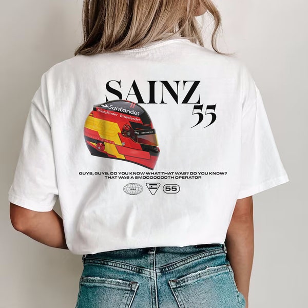 Carlos Sainz Helmet Comfort Colors Shirt, Carlos Sainz, Ferrari, Ferrari Shirt, Carlos Sainz Shirt, F1, Retro F1, F1 Gift, F1 Shirt