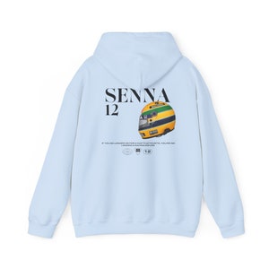 Sudadera con capucha y casco de Aryton Senna, sudadera con capucha de F1, sudadera de F1, regalo de F1, F1, merchandising de F1, camiseta de F1, Aryton Senna, McLaren, camiseta de McLaren, camiseta de Senna imagen 4