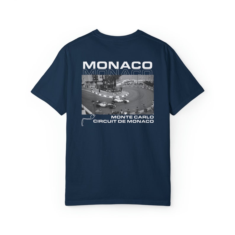 Chemise couleur confort graphique Monaco, chemise Formule 1, F1, F1, rétro F1, chemise F1, Formule 1, chemise course, Monaco, Formule 1, séné image 8
